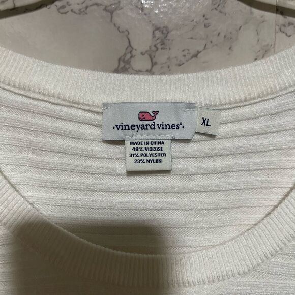 Vineyard Vines Batwing White Sweater - Picture 2 of 8